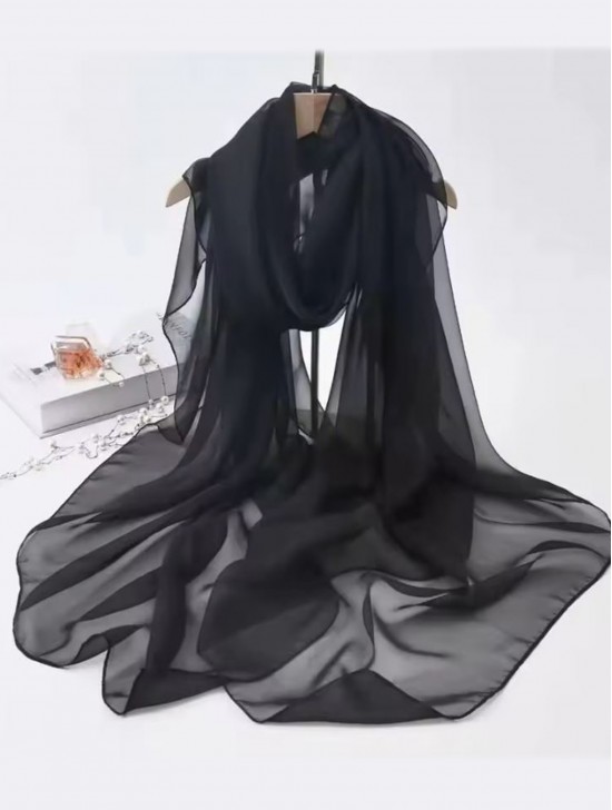 Chiffon Solid Color Fashion Scarf